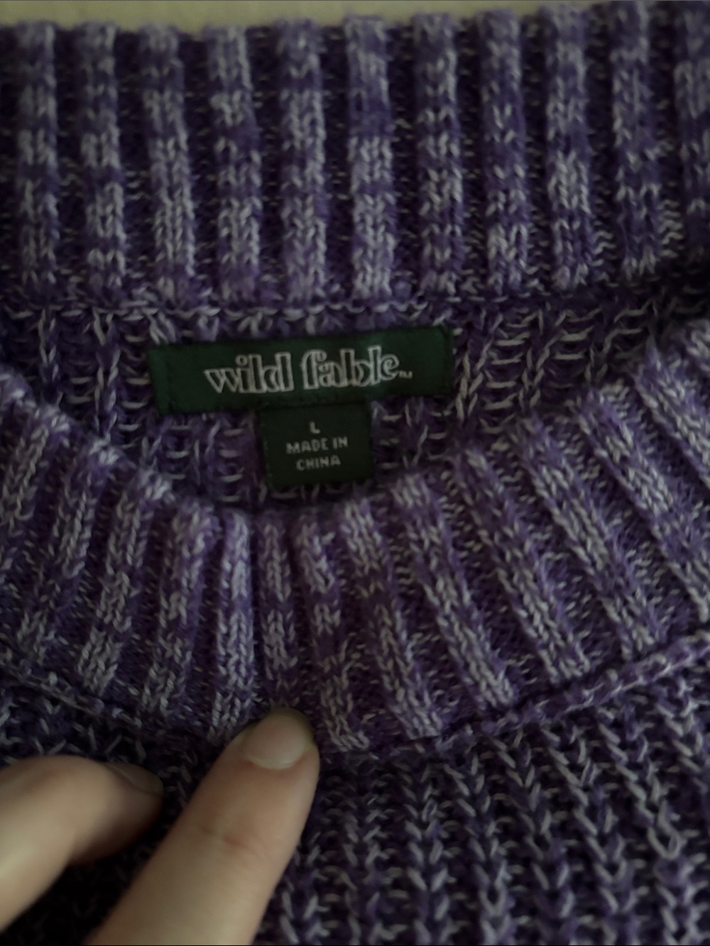 Wild Fable Purple Marled Knit Sweater - Picture 2 of 5